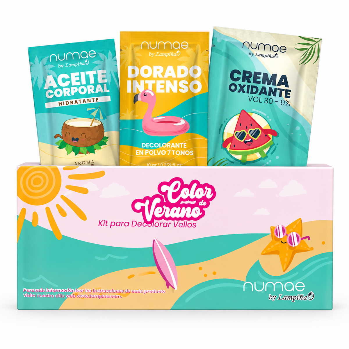 Kit Decolorante de Vellos Color de Verano Lampiña
