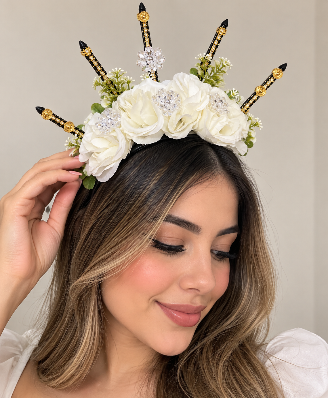 Balaca Catrina Reina de Rosas Blancas
