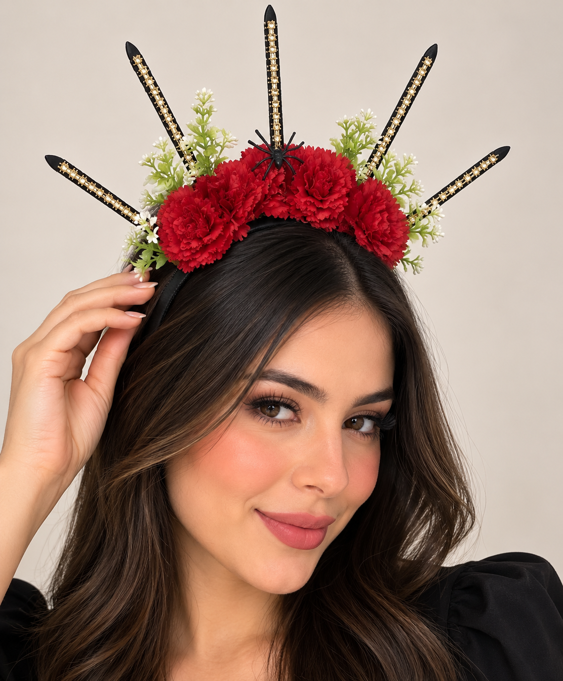 Balaca Catrina Rosas Rojas