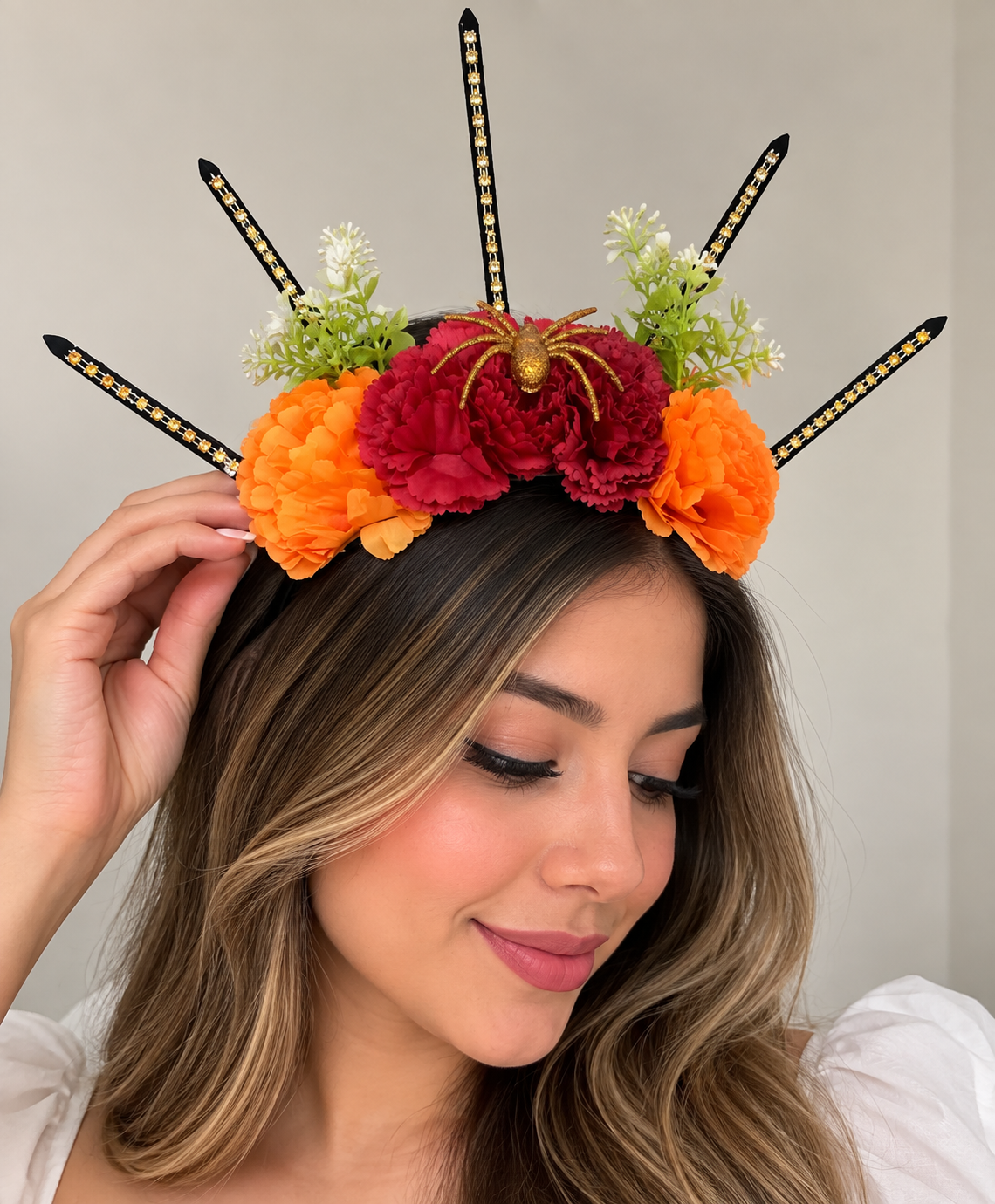 Balaca Catrina Flor de Halloween