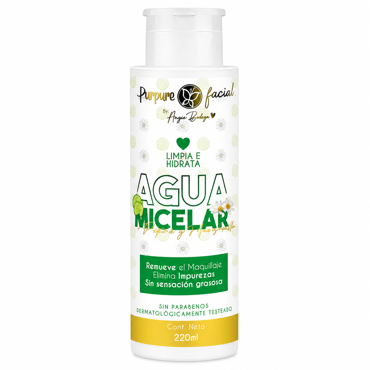 Agua Micelar Pepino + Manzanilla Purpure